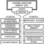 Структура краевого, областного комитета партии